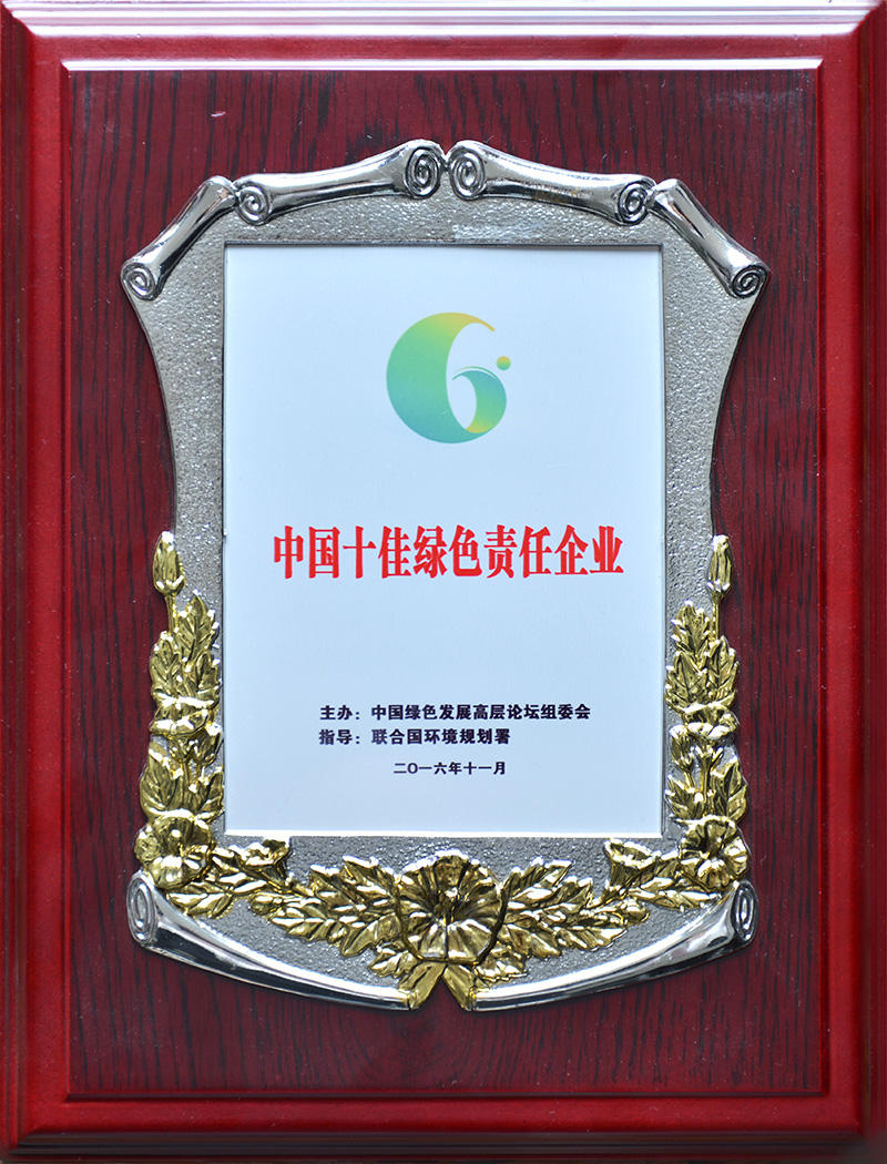 2016年—中國十佳綠色責任企業
